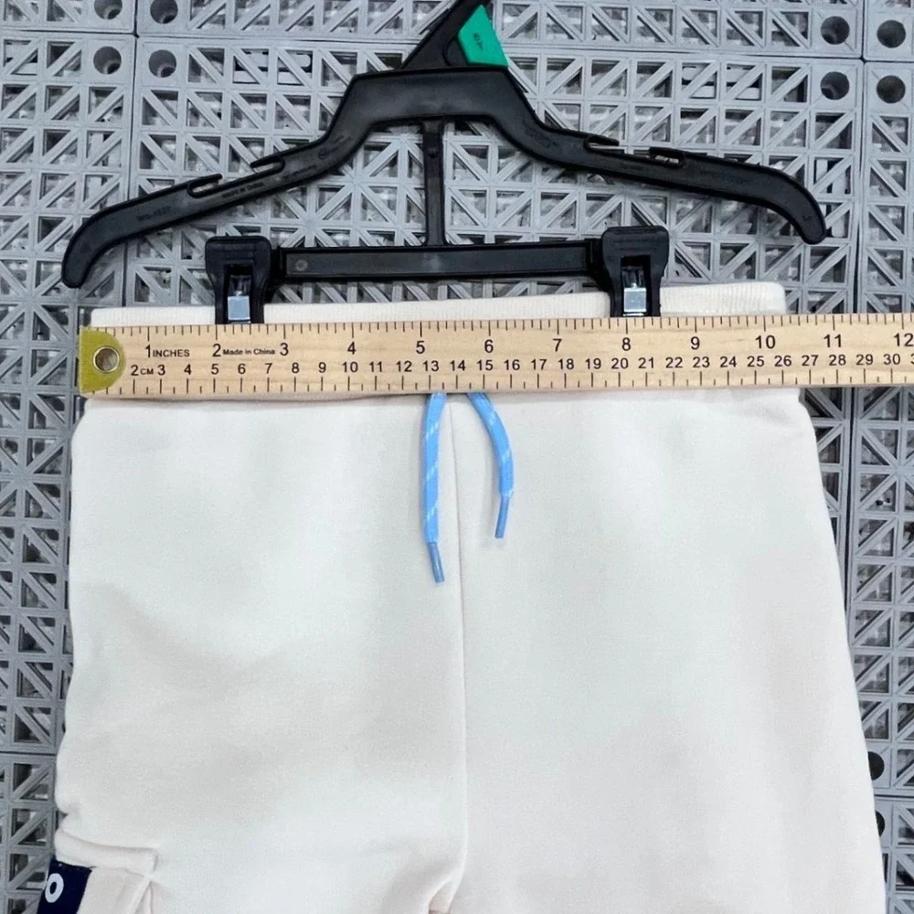 Bluey Jogger Set Kids 5T Cream Hooded Sweatshirt‎ Pants 2pc Heeler Family NEW